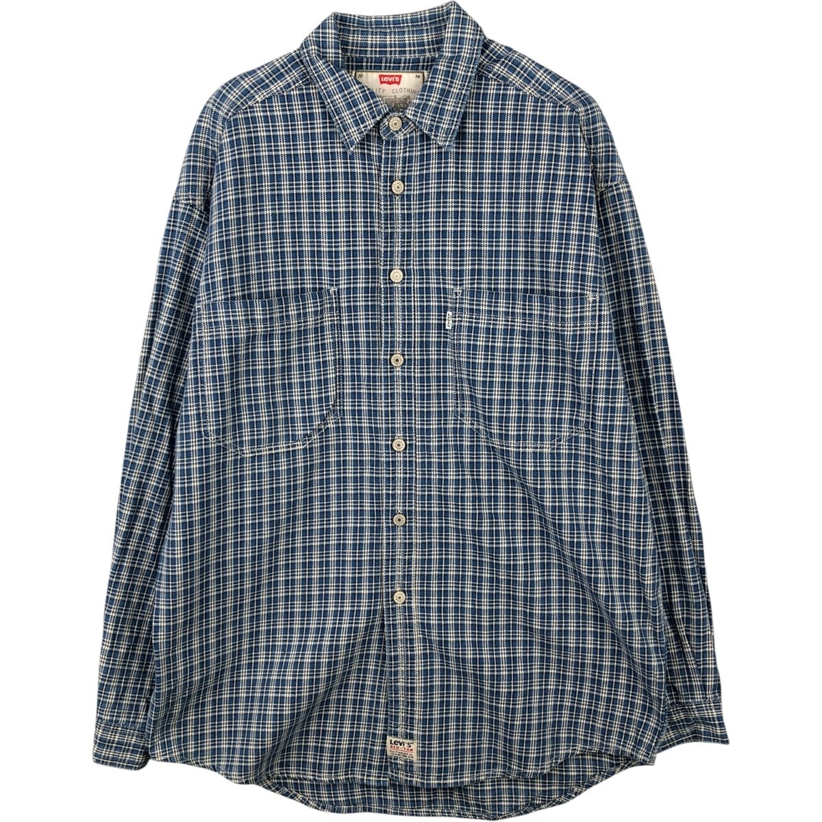 古着 90年代 リーバイス Levi's 長袖 フランネルチェックシャツ メンズM相当 ヴィンテージ/eaa589055