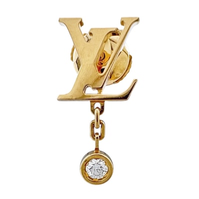 ルイヴィトン ピアス 18金 K18イエローゴールド ダイヤモンド ユニセックス LOUIS VUITTON 中古