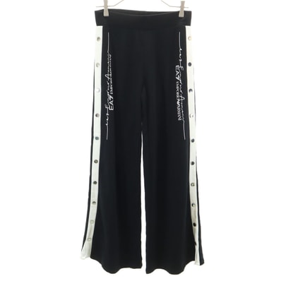 Emporio Armani エンポリオアルマーニ ワイドパンツ S ブラック スウェット