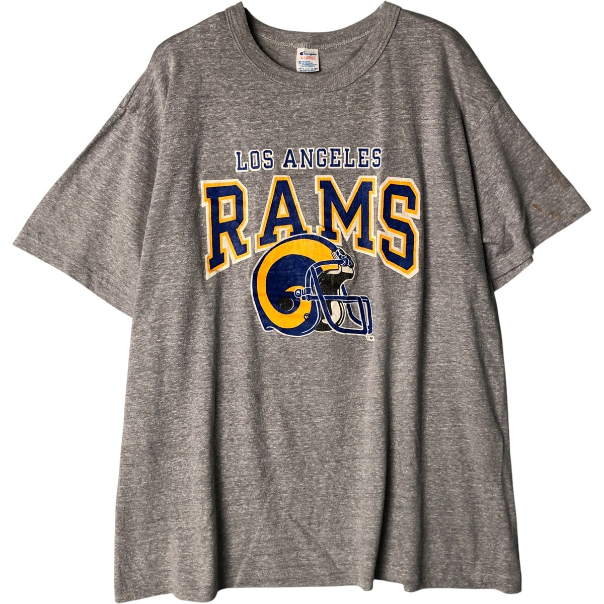 古着 80年代 チャンピオン Champion トリコタグ NFL LOS ANGELES RAMS ロサンゼルスラムズ プリントTシャツ USA製 メンズXL相当/eaa586511