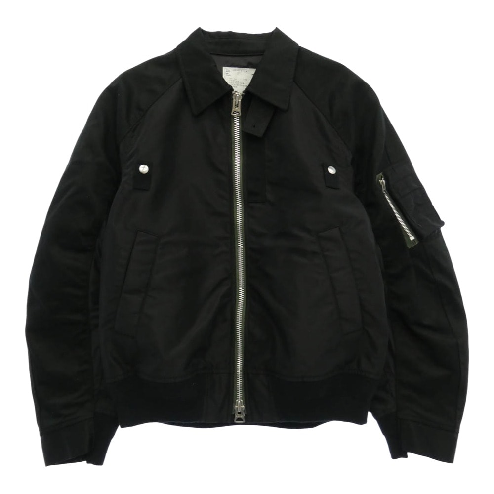 Sacai サカイ 26SS 26-03911M Cotton Chino × Nylon Twill Blouson コットンチノ ナイロン ツイル ブルソン ブラック系 2【中古】