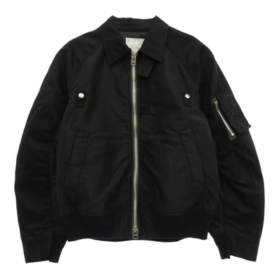 Sacai サカイ 26SS 26-03911M Cotton Chino × Nylon Twill Blouson コットンチノ ナイロン ツイル ブルソン ブラック系 2【中古】