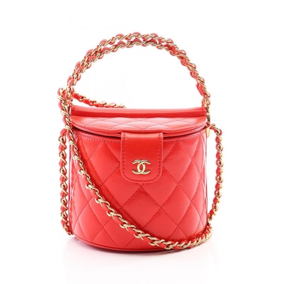 シャネル CHANEL マトラッセ バニティ 2WAY ショルダーバッグ バッグ ラムスキン(羊革) レディース レッド系 【中古】