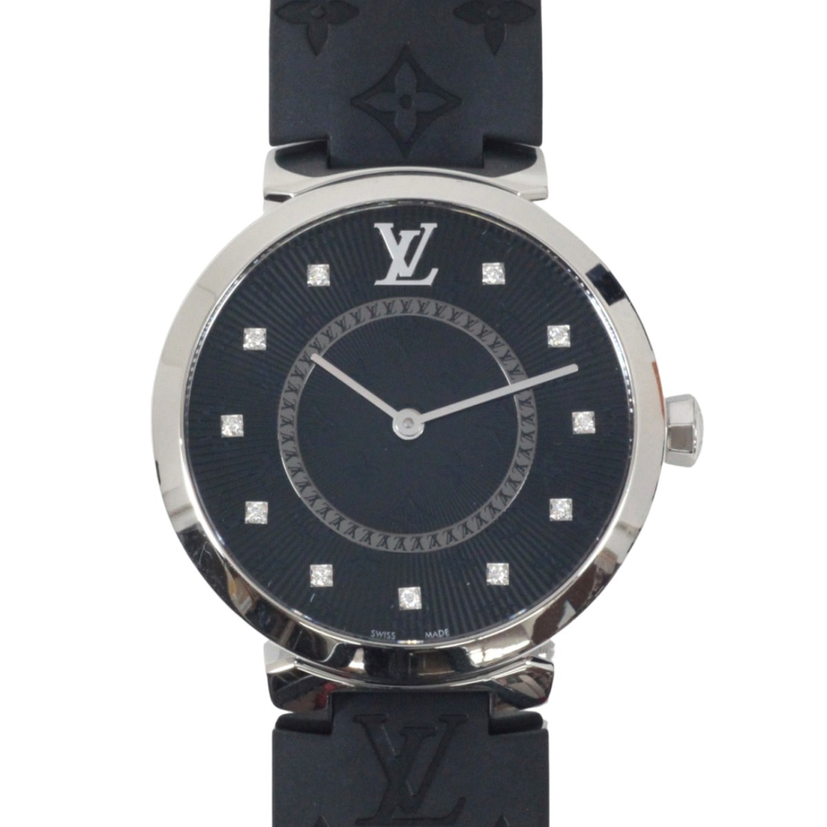 $$ LOUIS VUITTON ルイヴィトン タンブール スリムMM レディースクォーツ腕時計 QA144
