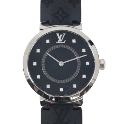 $$ LOUIS VUITTON ルイヴィトン タンブール スリムMM レディースクォーツ腕時計 QA144