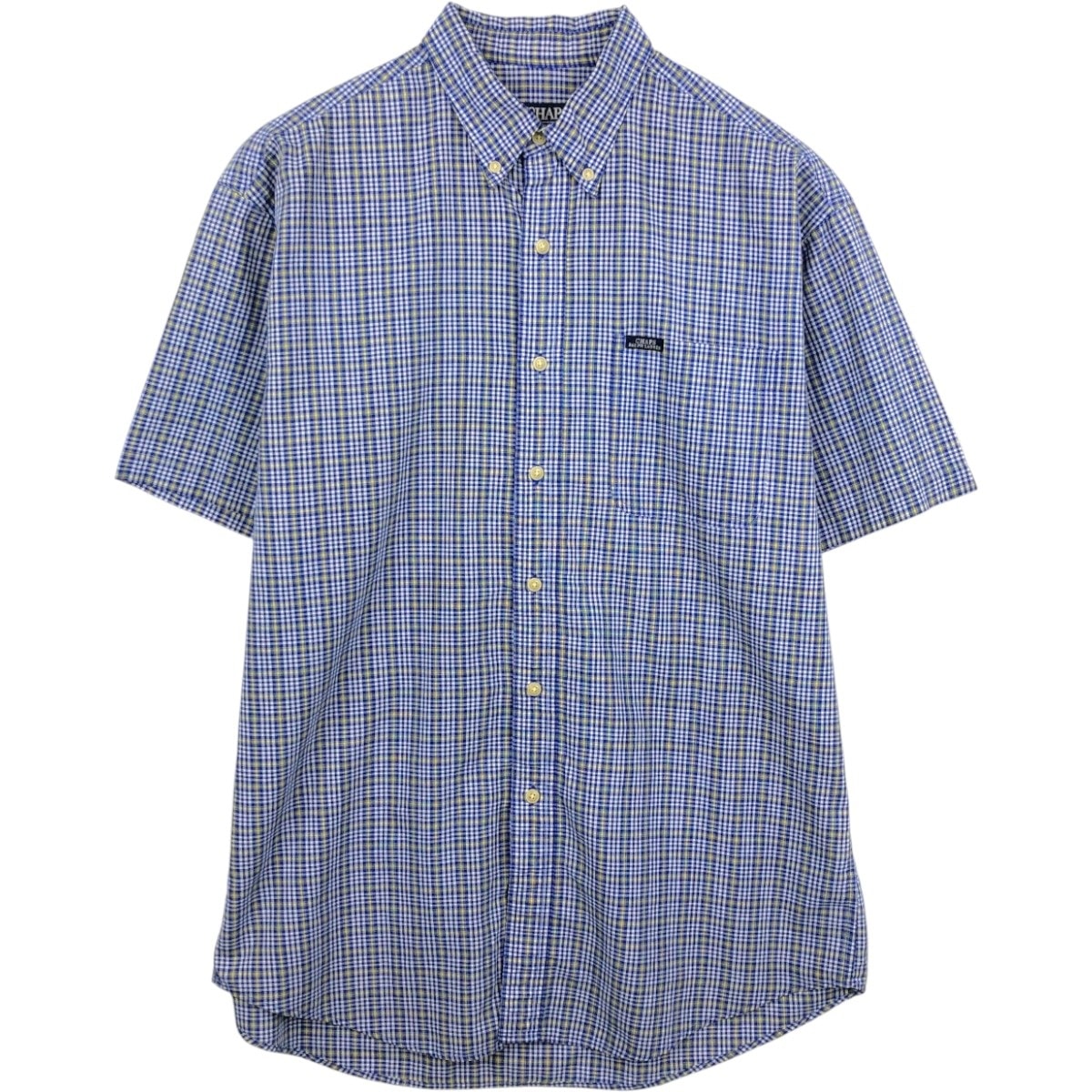 古着 ラルフローレン Ralph Lauren CHAPS チャップス 半袖 ボタンダウン チェックシャツ メンズL相当/eaa668586