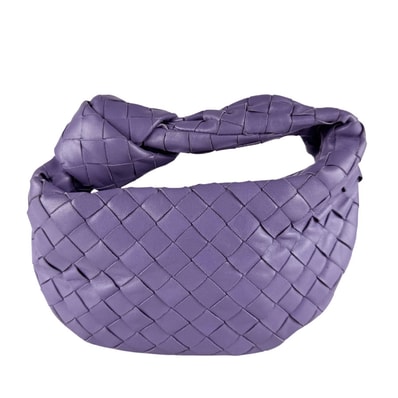 ボッテガヴェネタ BOTTEGAVENETA ハンドバッグ ミニ ジョディ レザー パープル レディース【中古】 z10251