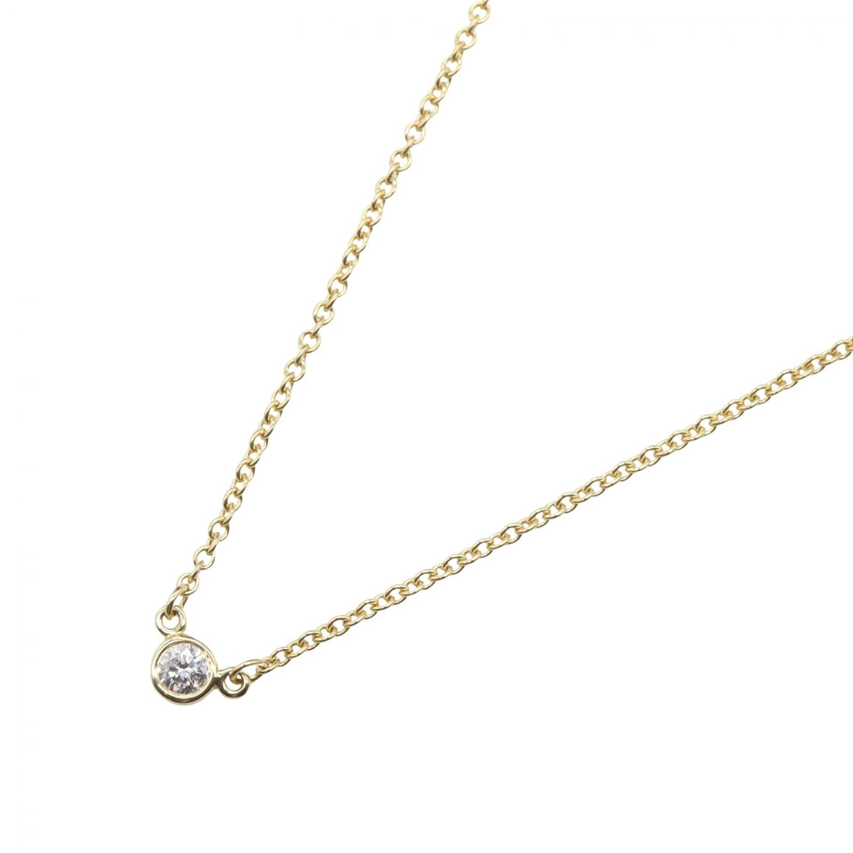 ティファニー TIFFANY&CO バイザヤード ネックレス ネックレス ジュエリー K18(イエローゴールド) ダイヤモンド レディース ゴールド系 / クリア系 【中古】