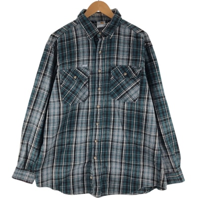 古着 カーハート Carhartt 長袖 ヘビーネルチェックシャツ メンズXL相当/eaa524727