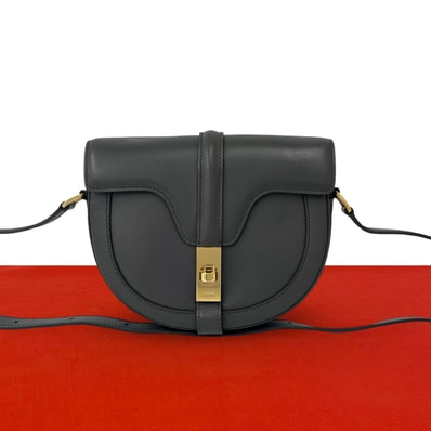 CELINE セリーヌ 16 セーズ ブザス ロゴ 金具 レザー ショルダーバッグ グレー
30316