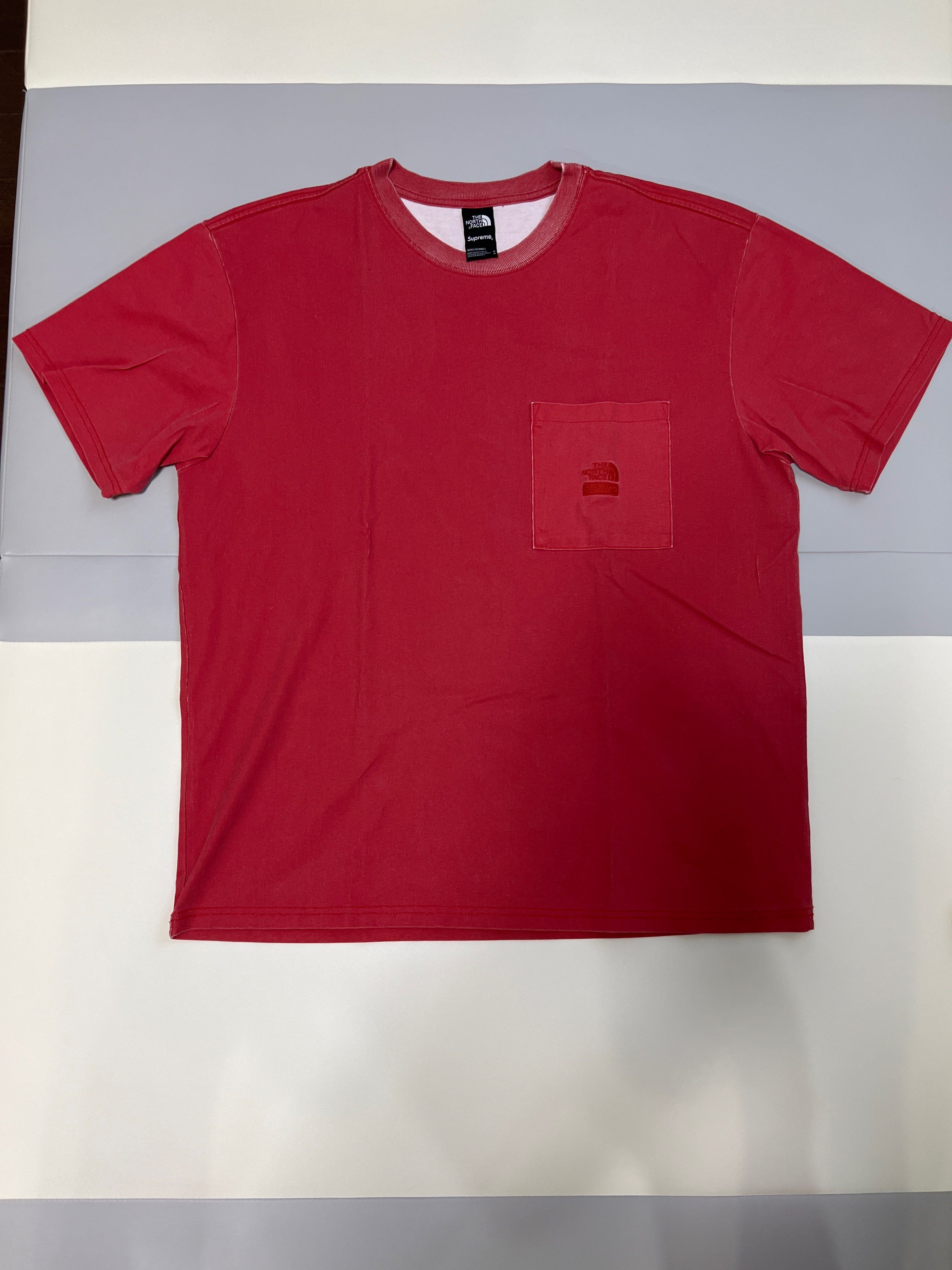 Supreme x The North Face Pigment Printed Pocket Tee "Red"