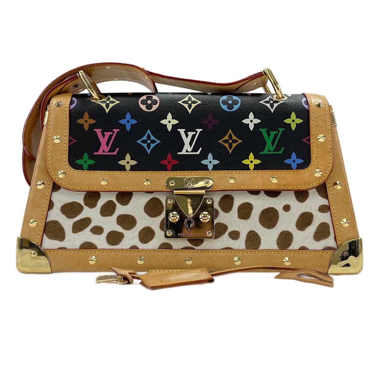 ヴィトン LV モノグラム・マルチカラー×ハラコ サック・ダルメシアン ショルダーバッグ【中古】
