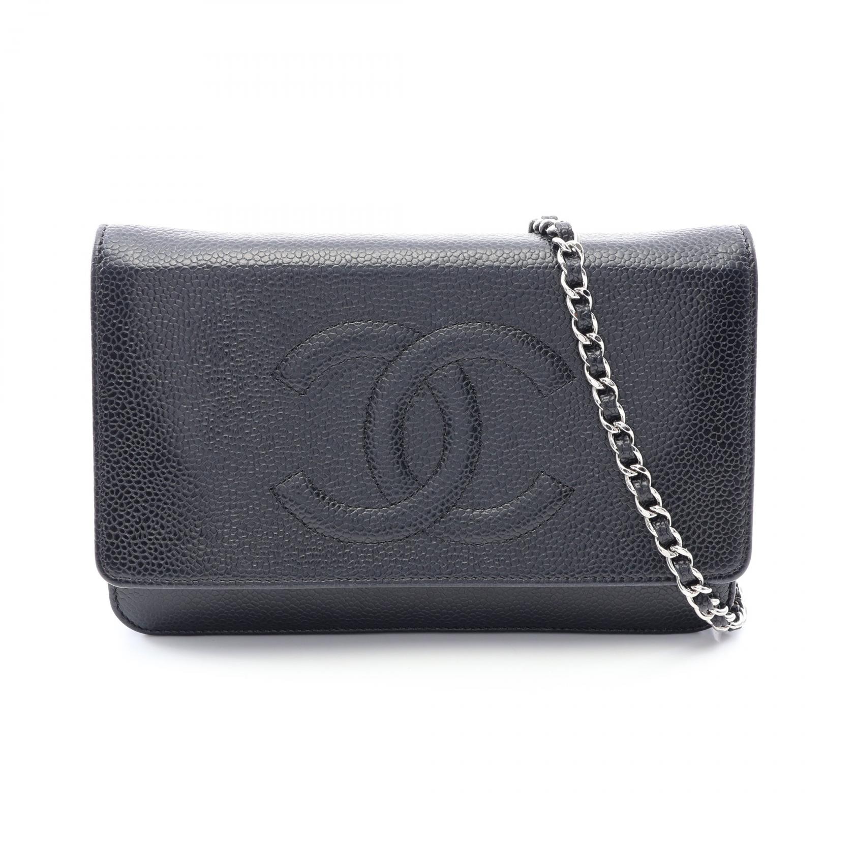 シャネル CHANEL ココマーク ショルダーバッグ バッグ キャビアスキン(グレインドカーフ) レディース ブラック系 A48654 【中古】