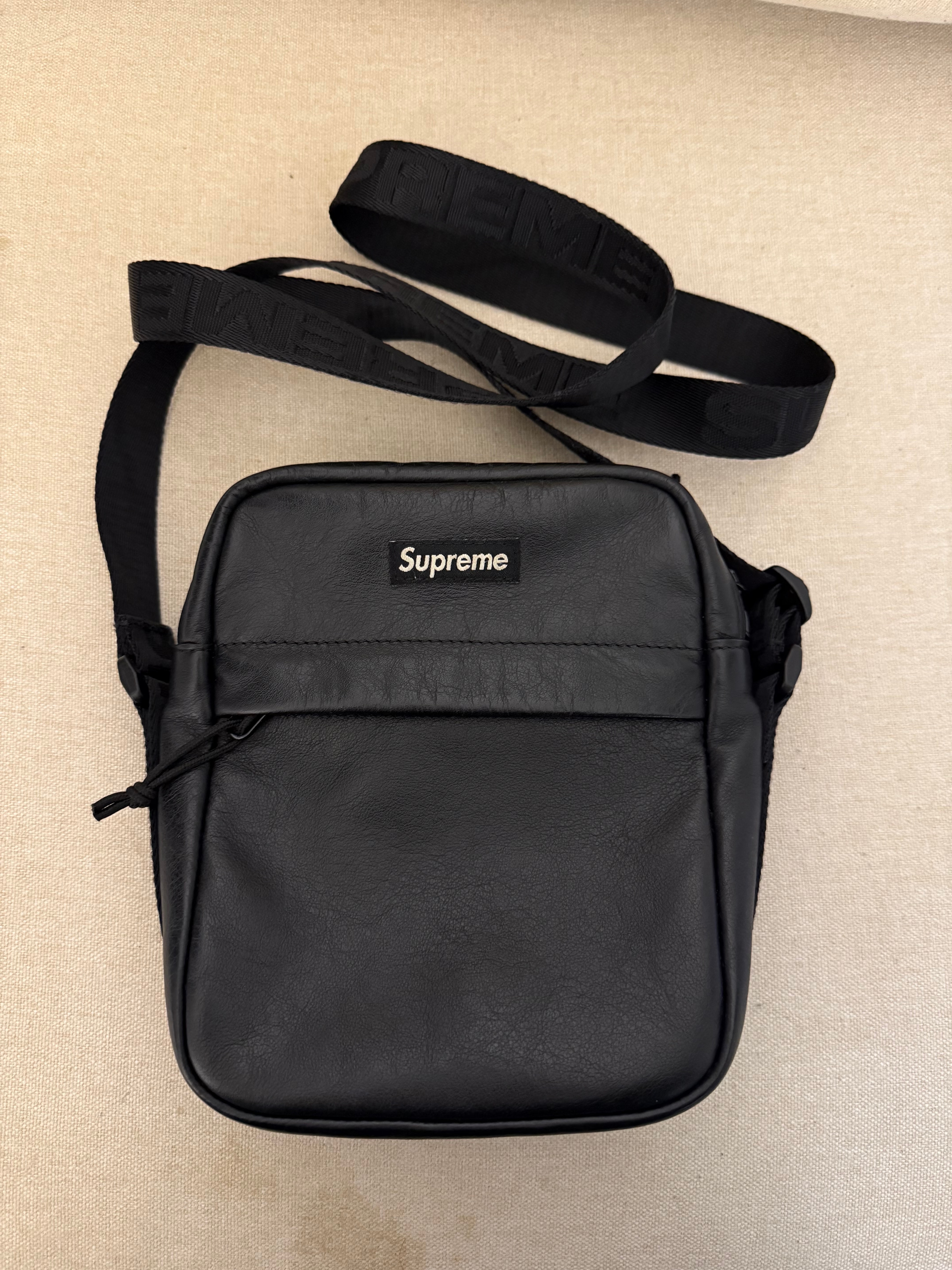 Supreme Leather Shoulder Bag 