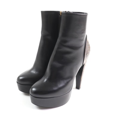 極美品 ルイヴィトン
アンクルブーツ ブラック ブラウン レディース 36