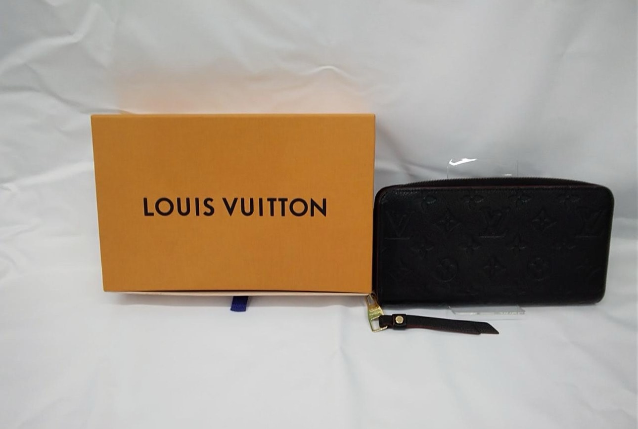 Louis Vuitton Monogram Empreinte Clemence Wallet ”Marine Rouge”