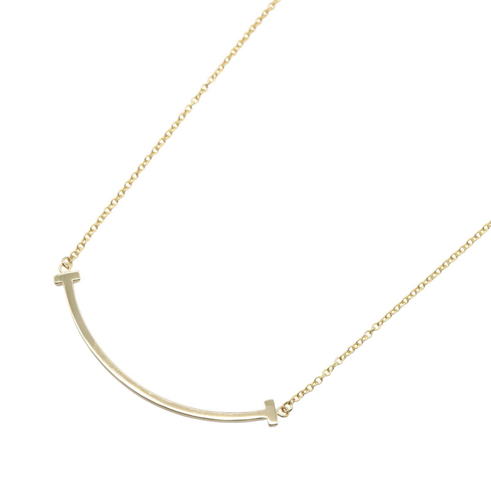 ティファニー TIFFANY&CO Tスマイル スモール ネックレス ネックレス ジュエリー K18(イエローゴールド) レディース ゴールド系 【中古】