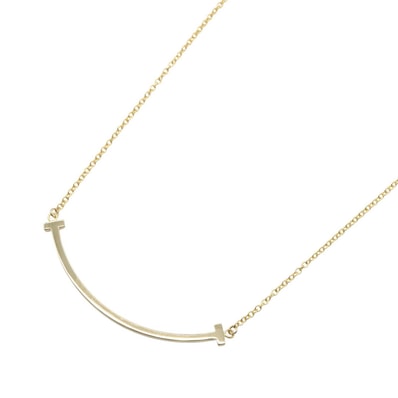 ティファニー TIFFANY&CO Tスマイル スモール ネックレス ネックレス ジュエリー K18(イエローゴールド) レディース ゴールド系 【中古】