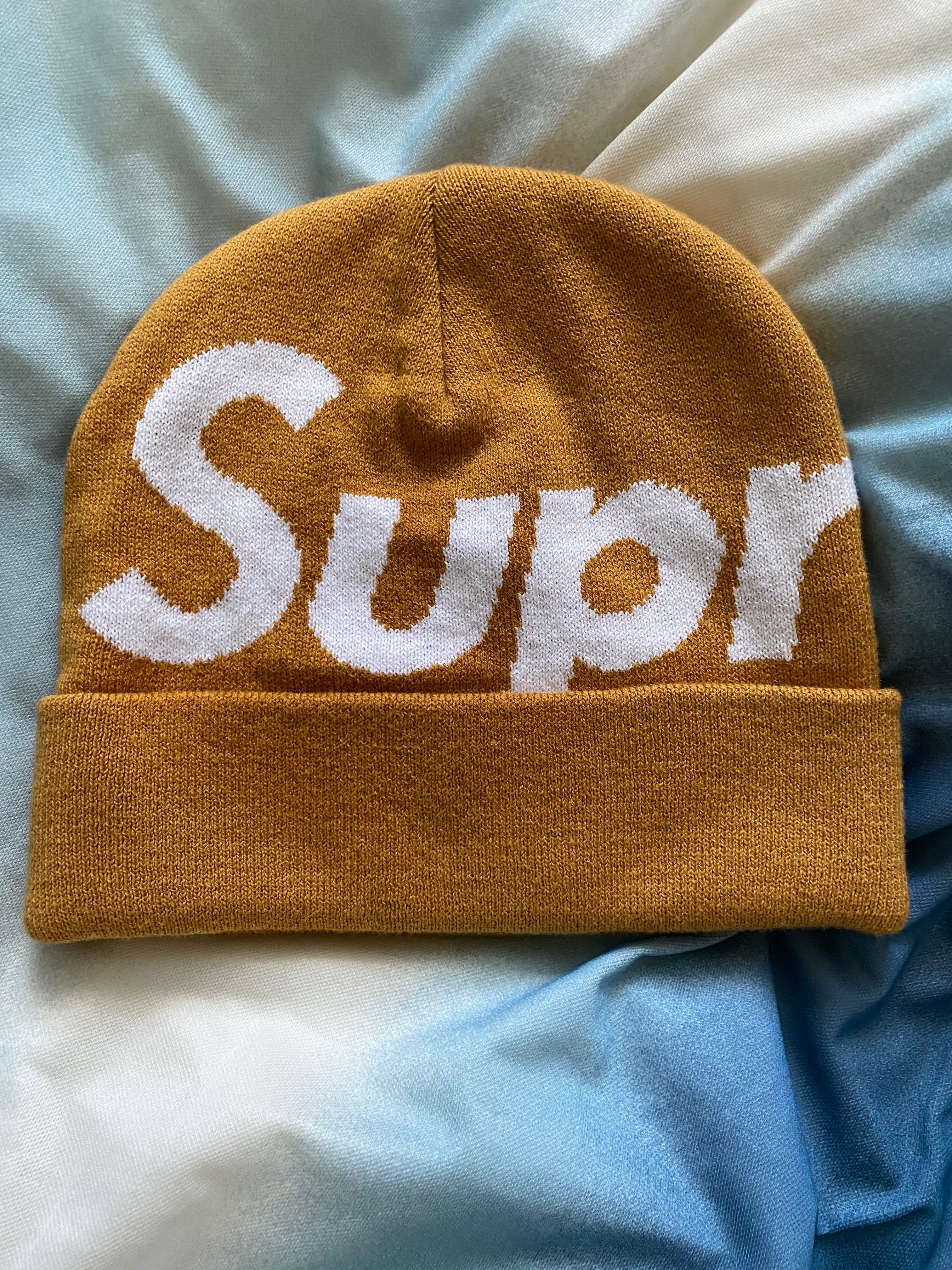 Supreme Big Logo Beanie "Orange"