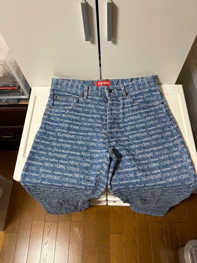 Supreme Multi Type Jacquard Regular Jean "Blue"