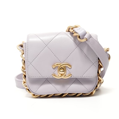 シャネル CHANEL 2022-2025 ミニ マトラッセ チェーン ショルダーバッグ【中古】