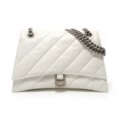 バレンシアガ BALENCIAGA クラッシュ レザー ショルダーバッグ【中古】