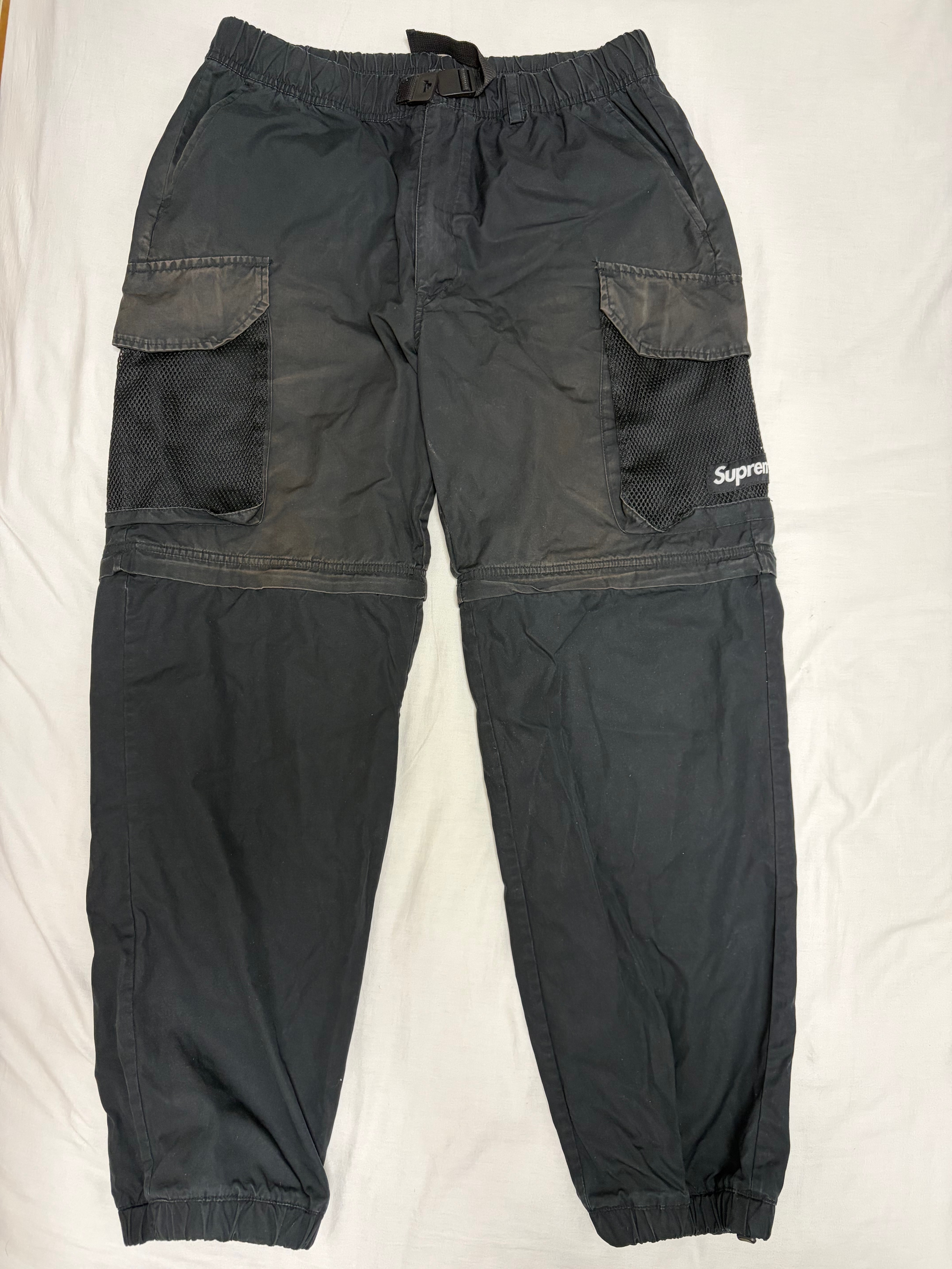 Supreme Mesh Pocket Belted Cargo Pant "Black"