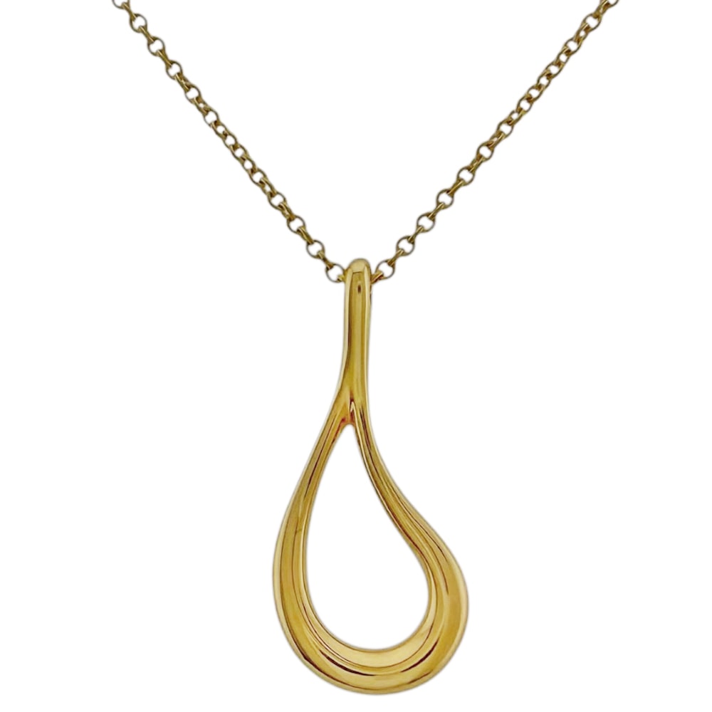 ティファニー オープンティア ネックレス 18金 K18イエローゴールド レディース TIFFANY&Co.  中古