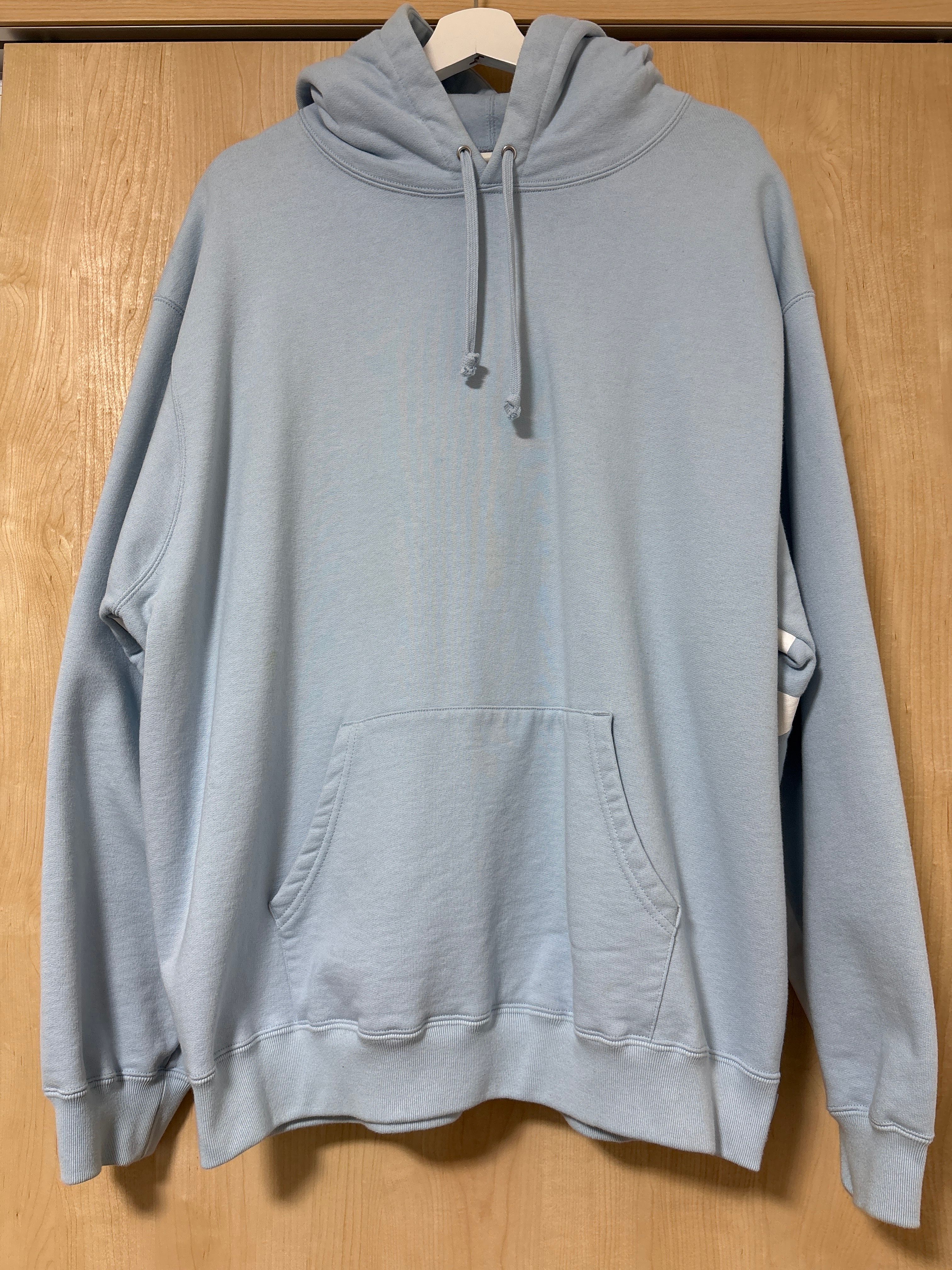 Supreme Big Logo Hooded Sweatshirt "Blue"