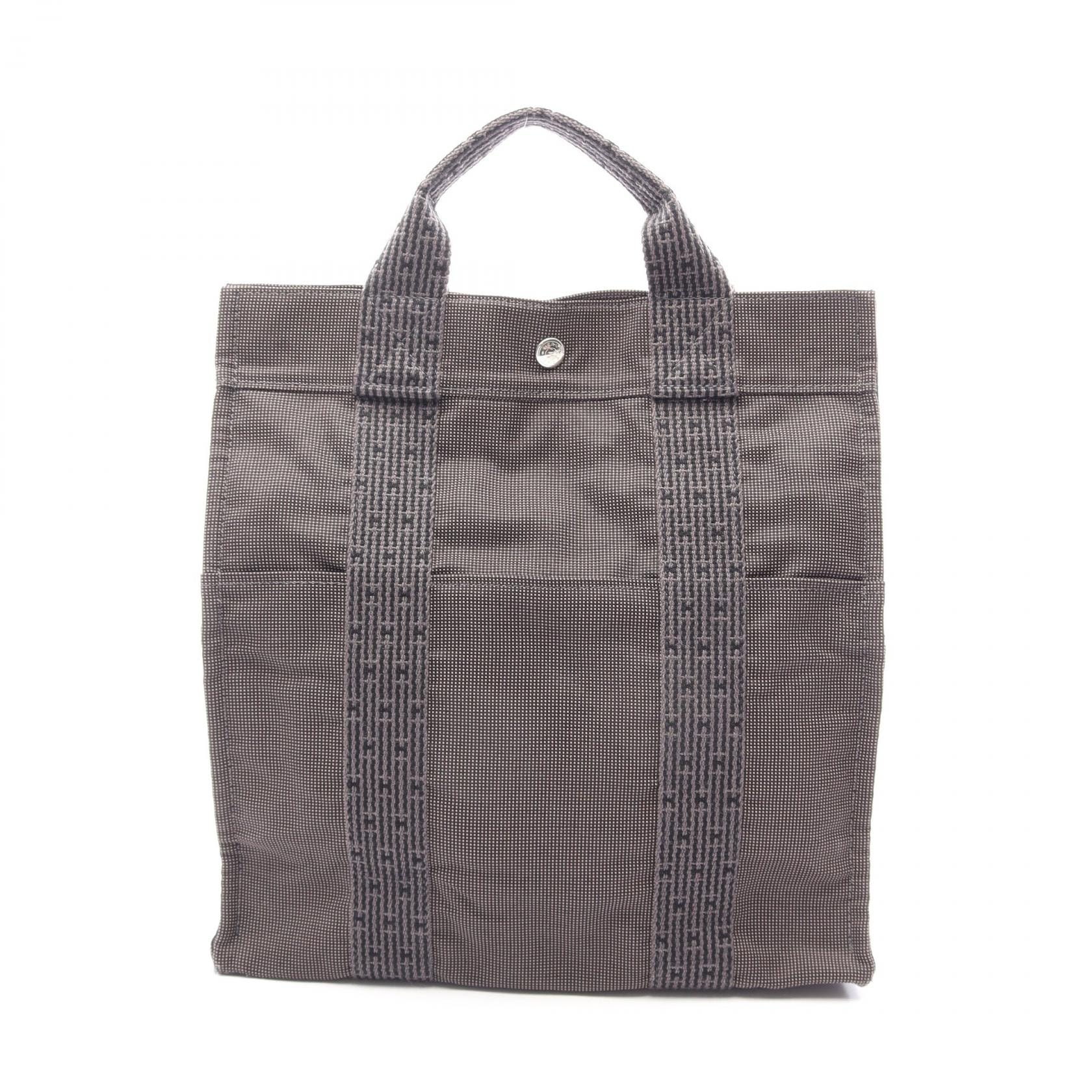 Hermes HERMES 에일 라인 애드 MM 배낭 백팩 백 나일론 캔버스 남성용 여성용 그레이 [중고]