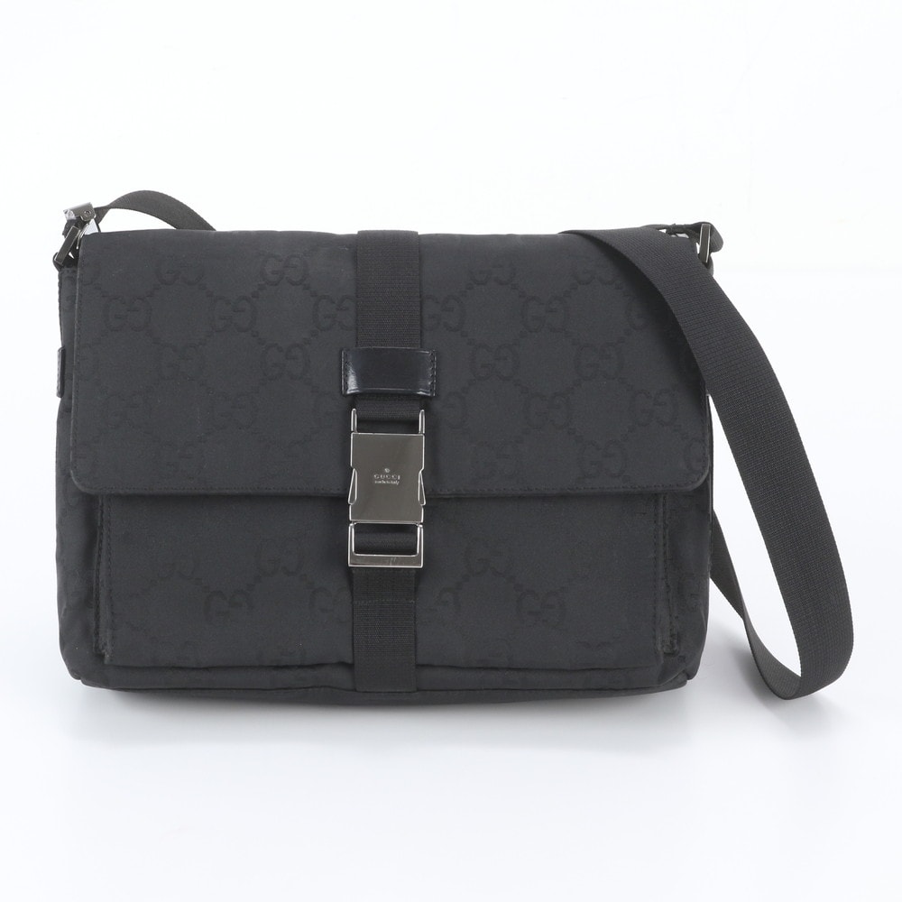 ■極美品 グッチ GGナイロン 001-3726 ショルダーバッグ