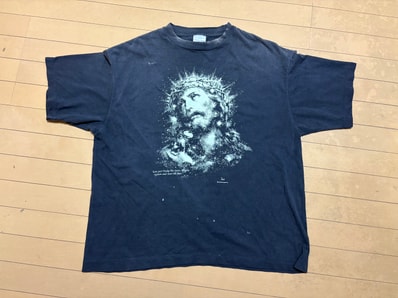 SAINT Mxxxxxx SS Tee_Jesus "Black" SM-HR8-0000-016