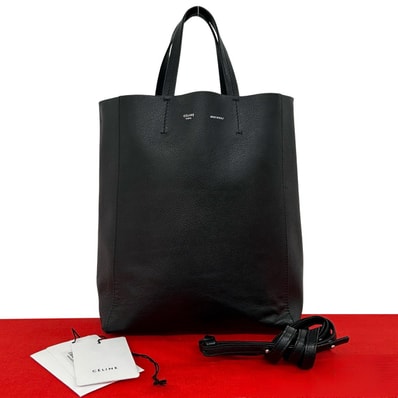 CELINE セリーヌ バーティカル カバ レザー ショルダーバッグ ブラック
28663