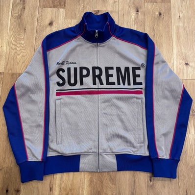 Supreme World Famous Jacquard Track Jacket "Blue"