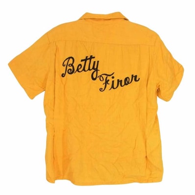 Dunhill ダンヒル ブラウス 60s 刺繍 半袖 ボーリング シャツ イエロー系 32【中古】