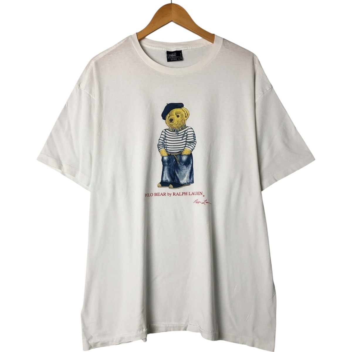 古着 90年代 ラルフローレン Ralph Lauren POLO by Ralph Lauren 半袖 ポロベア プリントTシャツ USA製 メンズL相当 ヴィンテージ/eaa559964