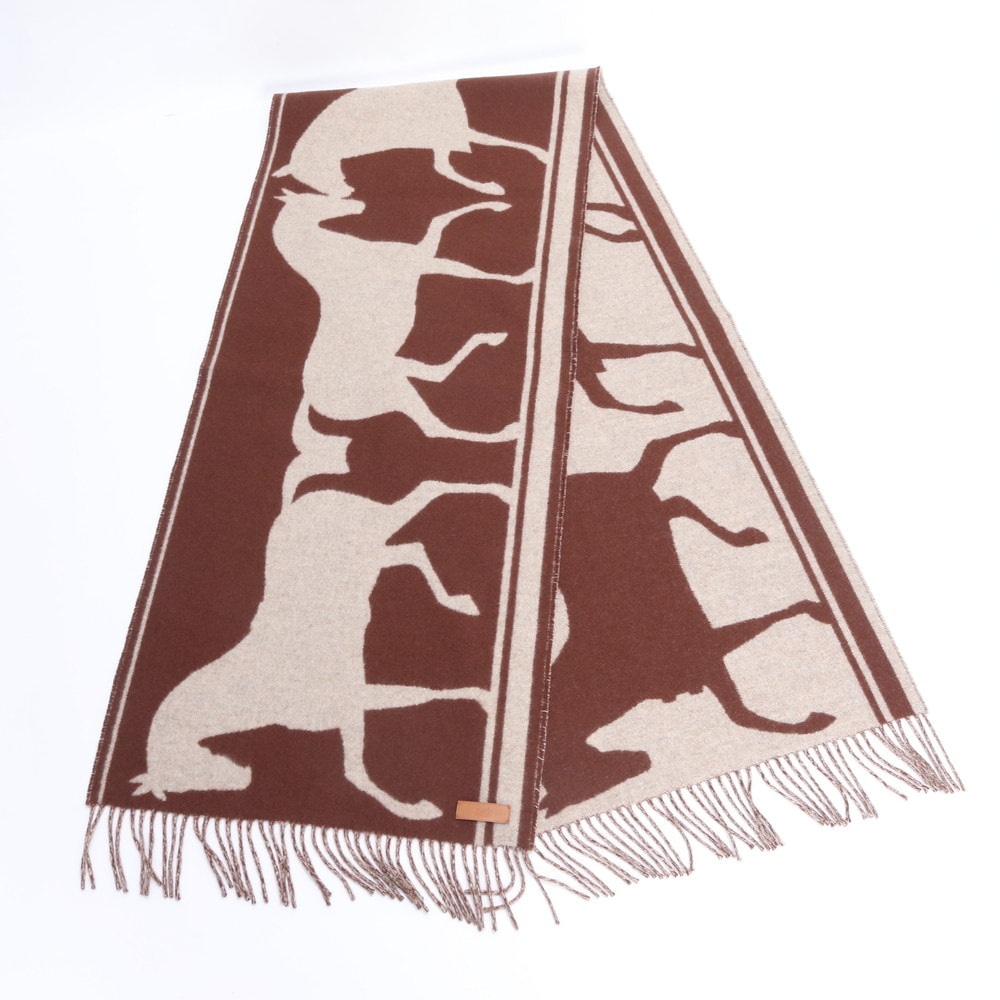 ■極美品 エルメス テット ア クー カシミヤ 100%マフラー