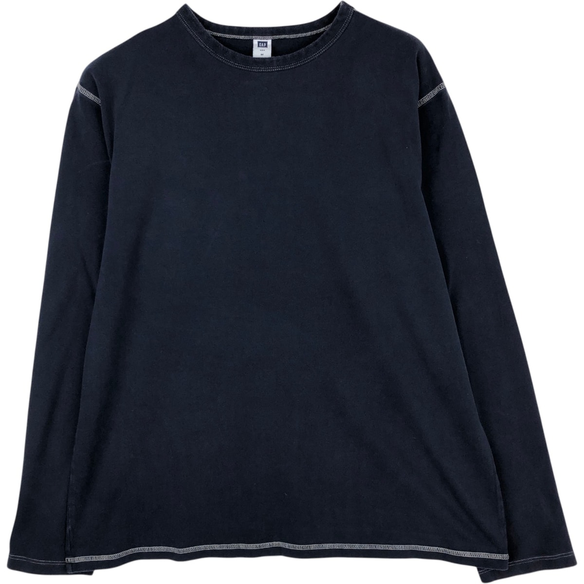 古着 ギャップ GAP 無地 ロングTシャツ ロンT ベトナム製 M メンズM相当 クルーネック(丸首) 長袖/eaa630574