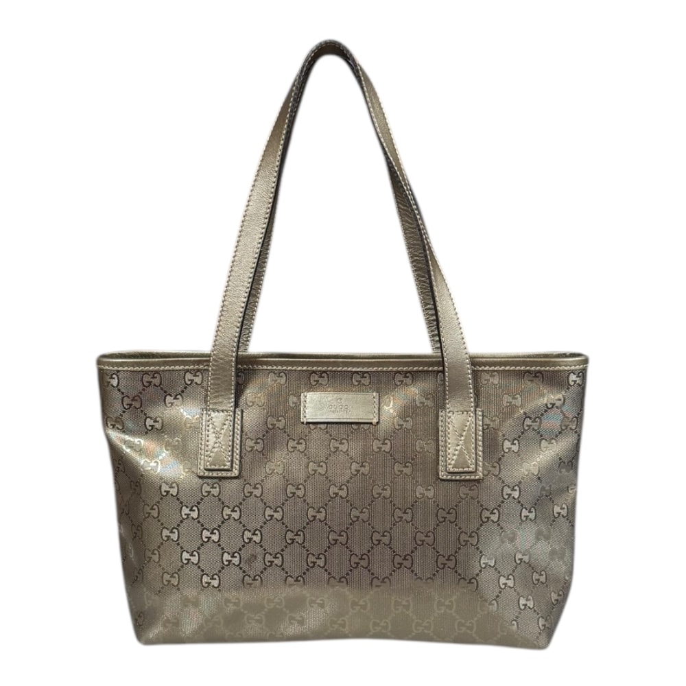グッチ GGインプリメ トートバッグ PVCコーティングキャンバス 211138 ゴールド レディース GUCCI 中古
