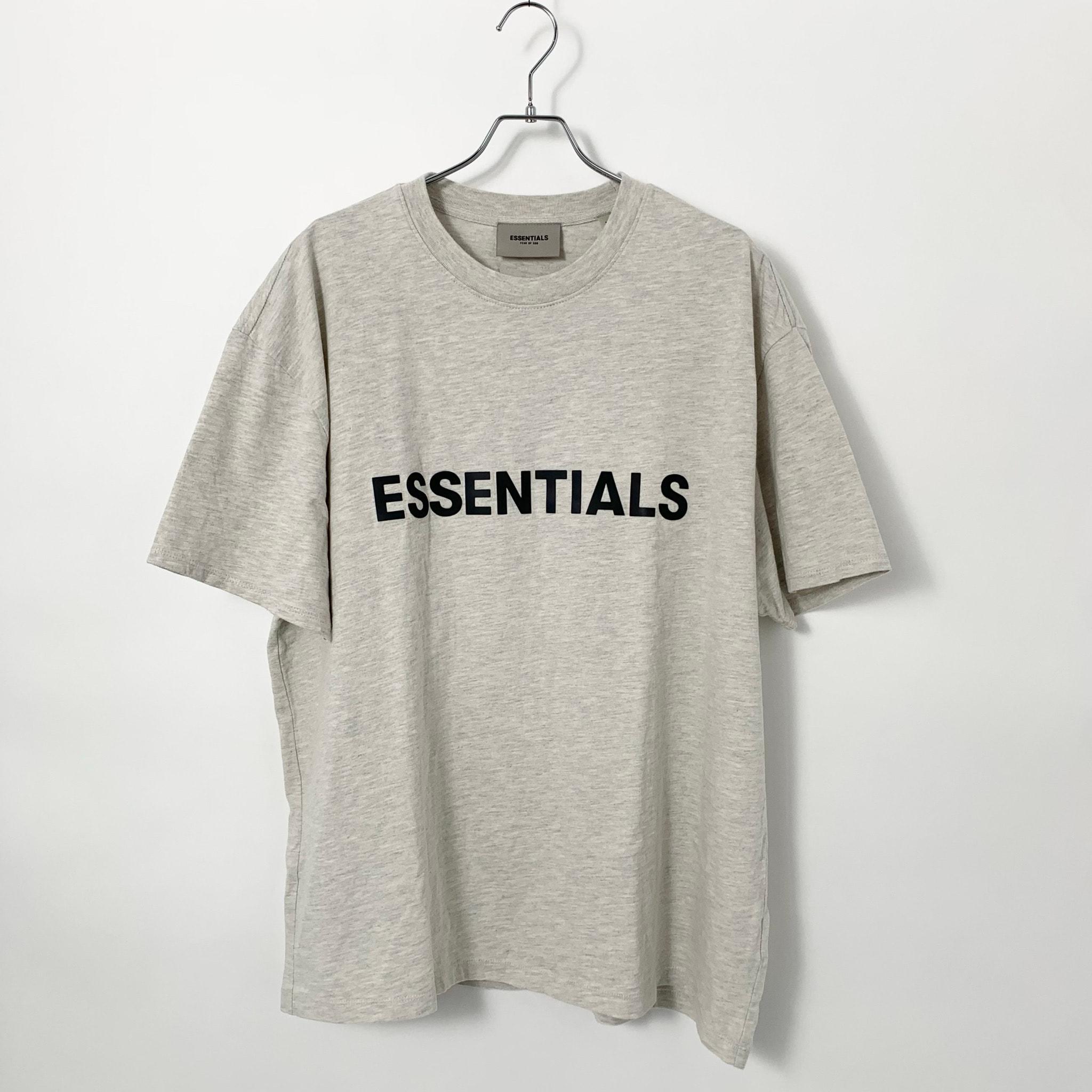 FEAR OF GOD ESSENTIALS 3D Silicon Applique Boxy T-Shirt "Oatmeal Heather"