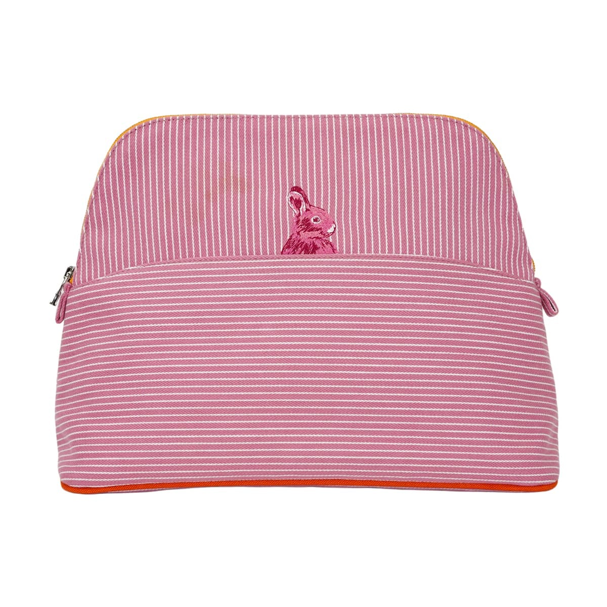 HERMES エルメス ポーチ ボリードポーチ 31 GM パスパス ウサギ ピンク ストライプコットン シルバー金具 新品未使用