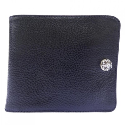 Chrome Hearts 1-Snap Cross Button Wallet "Black"