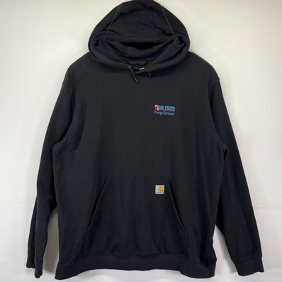 古着 カーハート Carhartt パーカー 大きいサイズ ワンポイントロゴ 企業ロゴ ワーク 14041 ブラック メンズ