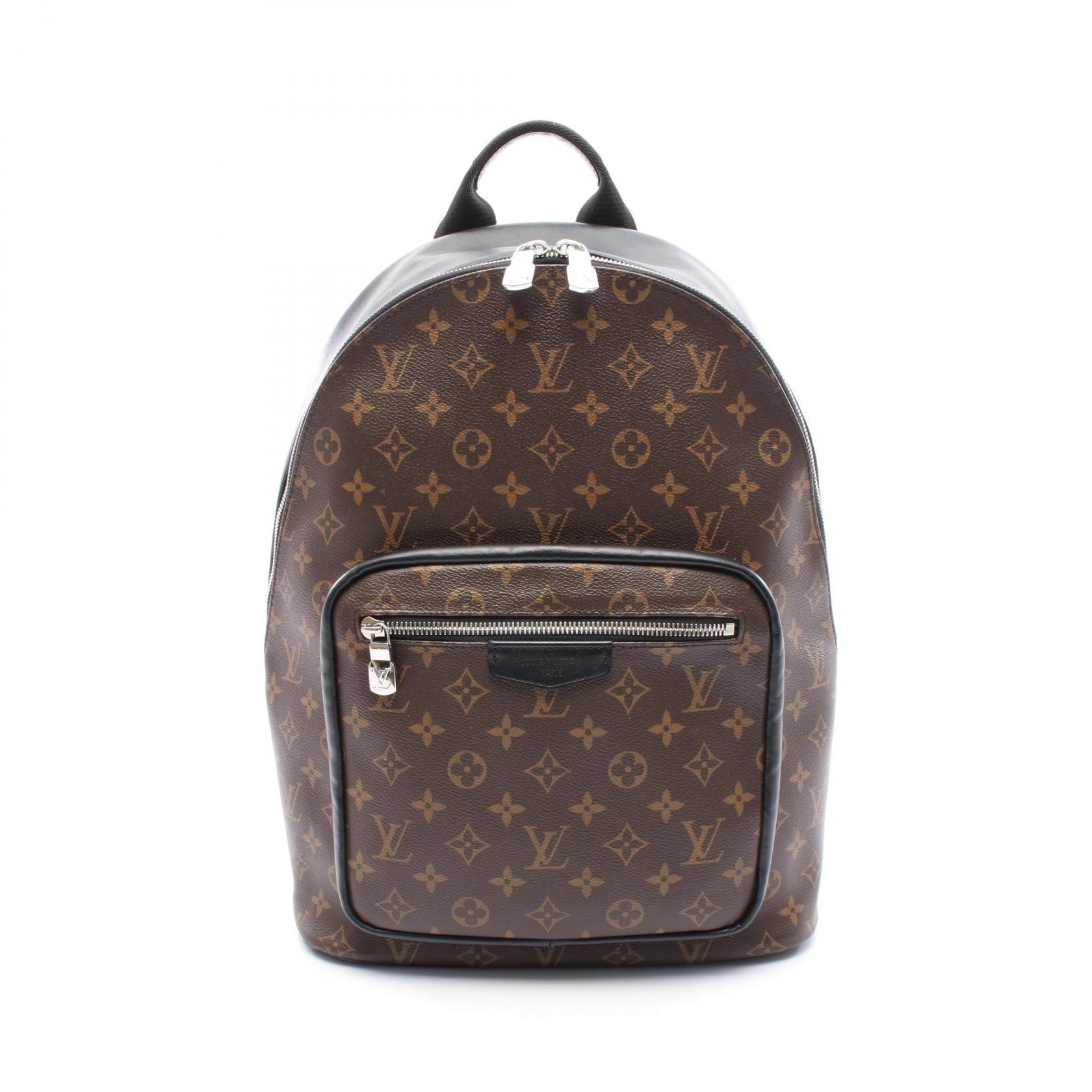 ルイ・ヴィトン LOUIS VUITTON ジョッシュ NV リュックサック バックパック バッグ PVCコーティングキャンバス レザー モノグラム・マカサー メンズ ブラウン系 / ブラック系 M45349 【中古】