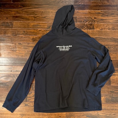 フーデッド ロングスリーブ Tシャツ ブラック L