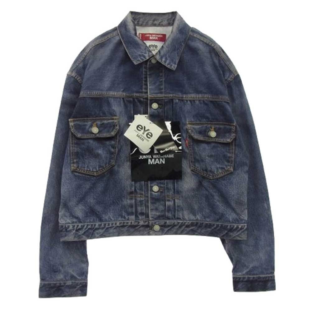 ジュンヤワタナベコムデギャルソンマン デニムジャケット 25SS WO-910-100 × BerBerJin × Levi's ナイロン ツイル インク ジェット プリント 507XX 2nd 転写 デニム ジャケット【新古品】【未使用】【中古】