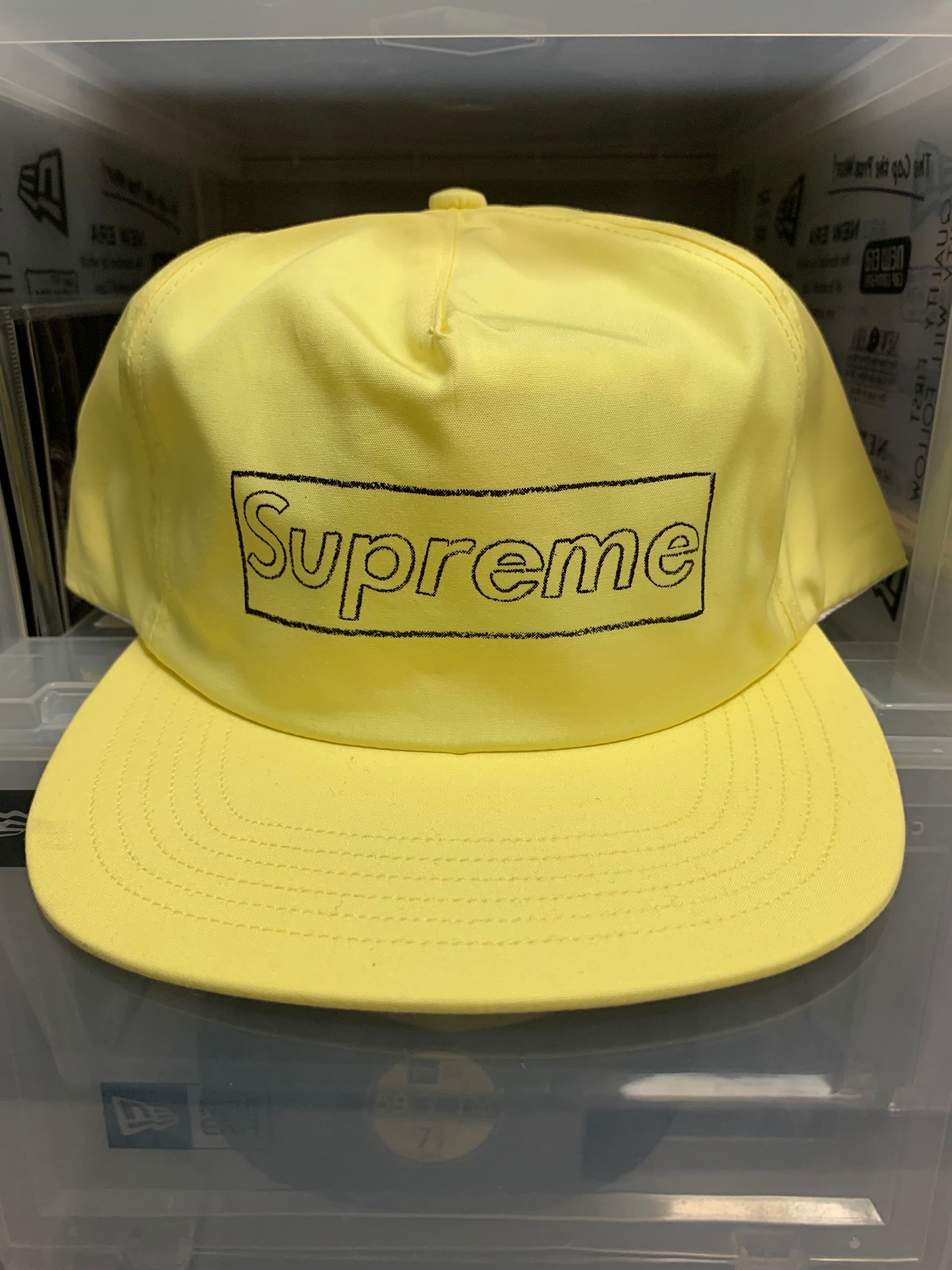 Supreme KAWS Chalk Logo 5-Panel "Yellow"