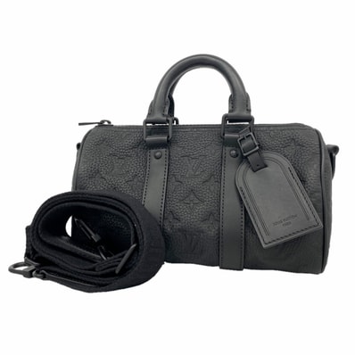 Louis Vuitton Keepall Bandouliere 25 Taurillon Monogram Leather "Noir"