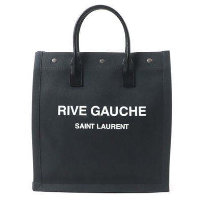 Saint Laurent Rive Gauche North/South Noe Tote Bag In Felt And Leather "Nero"