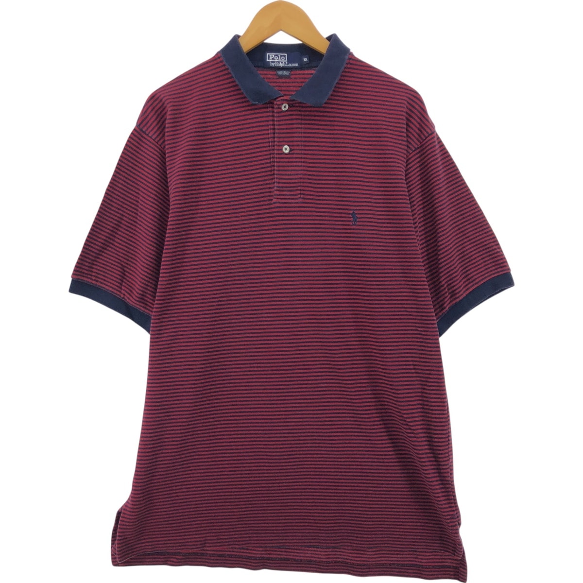 古着 ラルフローレン Ralph Lauren POLO by Ralph Lauren 半袖 ボーダー ポロシャツ メンズXL相当/eaa552192
